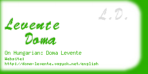 levente doma business card